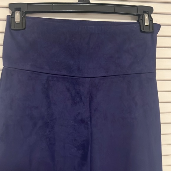 NWT Last Tango navy super soft stretchy suede like flowy pants - Picture 4 of 9